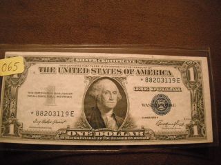 1935 E 1 Dollar Silver Certificate Star Note A/u photo