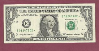 B) 1999 Rare $1 Star Note Richmond,  Virginia E / Fr.  1925 - E / Gem Uncirculated photo