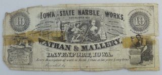 10 (ten Percent) - Iowa State Marble Wathan & Mallery,  Davenport,  Ia photo