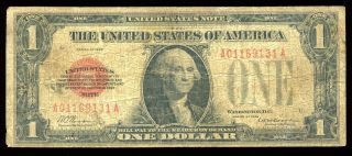 1928 $1 One Dollar Bill U.  S.  Note Red Seal Washington,  D.  C.  Grade It Yourself photo
