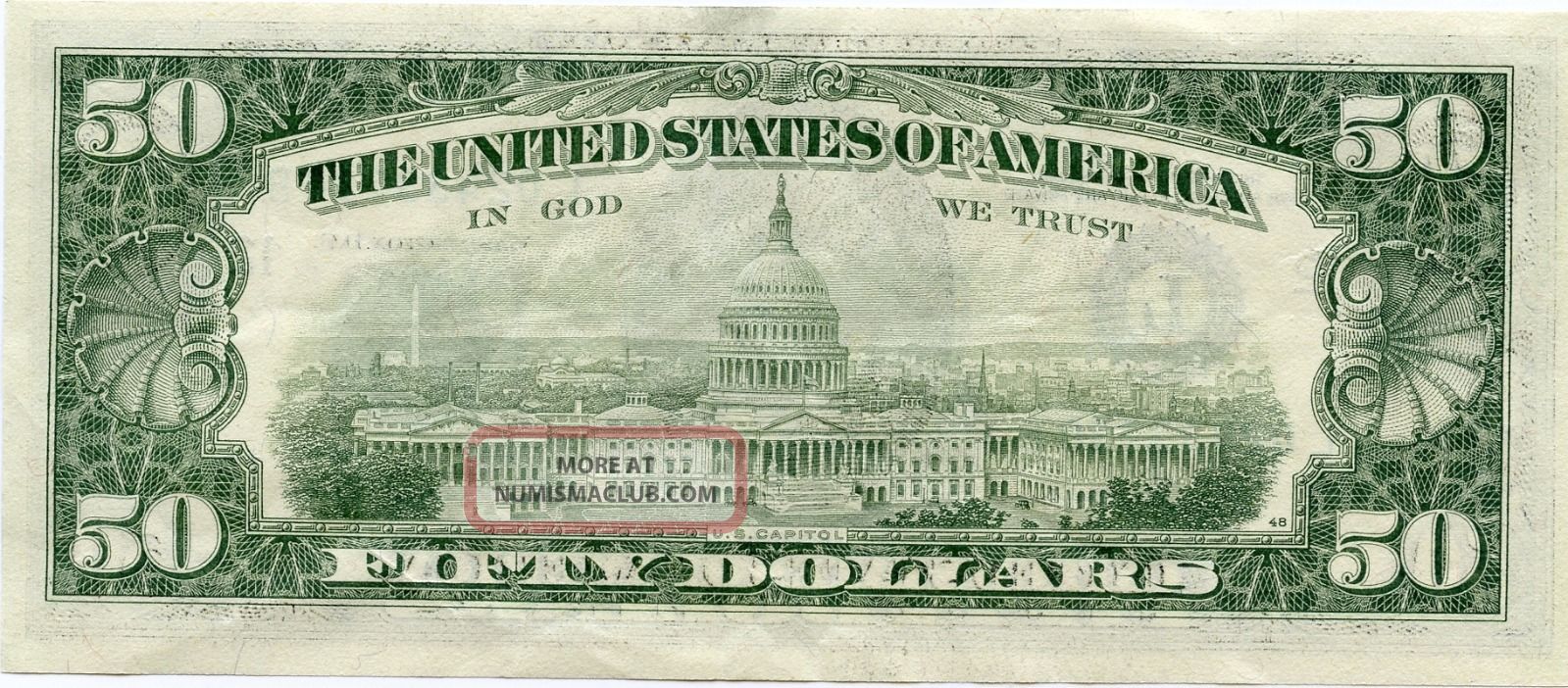 1981 50 Fifty Dollar Bill Low Serial L02433730b Federal Reserve Note