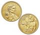 2014 Native American Enhanced $1 Coin And 2013 Series $1 Note Sacagawea (ta9) Dollars photo 2