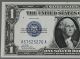 1928 $1 Dollar Federal Reserve Small Note Fr - 1600 Au,  /unc Funny Back Blue Seal Small Size Notes photo 2