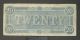 1864 Confederate States Of America $20.  00 Note Circulated (c2610) Paper Money: US photo 1