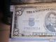 1934 C Silver Certificate Five Dollar Small Size Notes photo 2