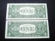 (2) $1 1963 F Atlanta Star Consecutive Reserve Note Choice Unc Bu Note Small Size Notes photo 1