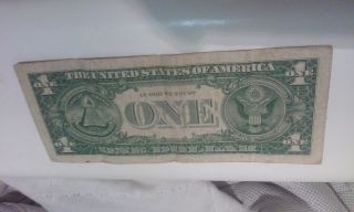 1957 Circulated Silver Certificate One Dollar Bill photo