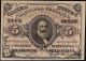 Au 5 Cent Red Back Fractional Currency Spencer M Clark Note Fr 1236 Pcgs Paper Money: US photo 1
