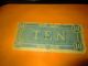 Circulated 1964 Confederate States Of America Ten Dollar Bill Paper Money: US photo 1