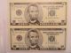 Uncut Sheet Of 4 2003 $5 Federal Reserve,  Package Small Size Notes photo 2