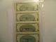 Uncut Sheet Of 4 2003 $5 Federal Reserve,  Package Small Size Notes photo 3