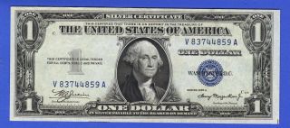 $1 1935a Cu Silver Certificate Old One Dollar Us Paper Money Blue Seal Bill Note photo