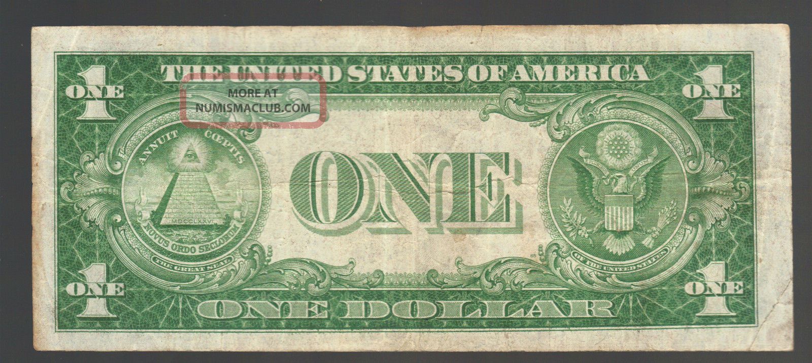 $1 Dollar 1935 Plain Double Date Silver Certificate Old Blue Seal Us