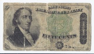 June 30th,  1864 - 50c Fractional Currency Samuel Dexter - 50 Cent Note photo