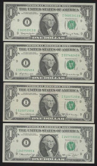 (4) Minneapolis $1 Feds 1963a 1969a 1969c 1974 Xf - Au ' S L@@k Nr photo