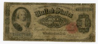 1891 $1 United States Martha Silver Certificate Note photo