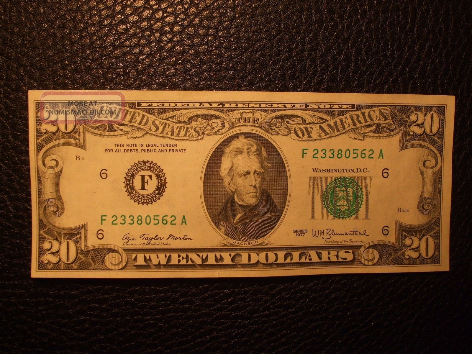 1977 $20 Twenty Dollar Bill Federal Reserve Note Atlanta