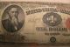 1891 Large $1 One Dollar Stanton Treasury Coin Note Star Red Seal Bruce Roberts Large Size Notes photo 3