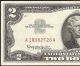Unc 1963 A $2 Two Dollar Bill United States Legal Tender Red Seal Note Fr 1514 Small Size Notes photo 2