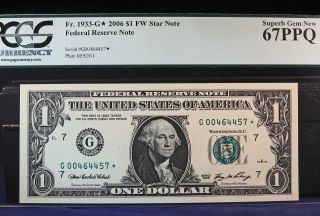 2006 $1 Frn Star Note Pcgs Graded 