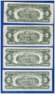 (4) 2 - 1953& 2 - 1963 Old Us Note Legal Tender Paper Money Currency Red Seal C - 60 Small Size Notes photo 1