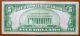 Series 1928 A U.  S.  $5.  00 Federal Reserve Note - Circulated Small Size Notes photo 1