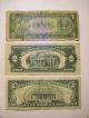 1935 $1 Silver Certificate,  1953 $2 Red Seal Note And A 1963 $5 Red Seal Note Small Size Notes photo 1