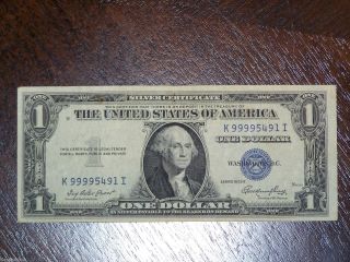 1935e $1 Silver Certificate About Unc,  High Serial Number photo