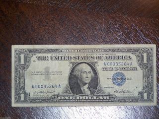 1957 $1 Silver Certificate Vf,  Semi Low Serial Number photo