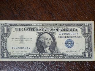 1957 One Dollar Silver Certificate Circulated Very Neat Serial Number photo
