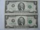 2 2003 - A $2 Two Dollar Bills Chicago Dist Rare Liar Poker Ser Number 5 - 6 ' S & 2 Small Size Notes photo 1