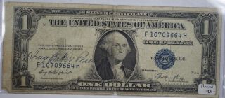 1935 Series E Silver $1 Dollar Certificate Signed Us Treasurer Ivy Baker Priest photo