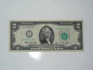 1976,  Star,  Two Dollar Bill (1186) Declaration Of Independence,  Note photo