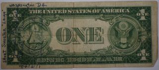 January 19 1943 $1 Dollar Silver Certificate Short Snorter Laugh Washington Dc photo