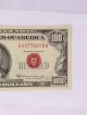 1966 Red Seal Us One Hundred Dollars Small Size Notes photo 5