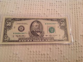 1993 $50 Federal Reserve Star Note: Au/unc photo