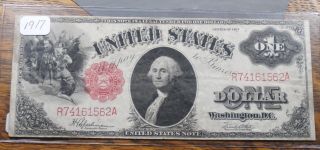 Series 1917 United States One Dollar Large Note Red Seal photo