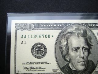 $20 1996 Aa Star Federal Reserve Choice Unc Bu Note photo