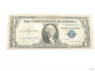 1935 G Star Date $1 Us Silver Certificate Circulated photo
