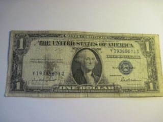 Circulated 1935 - F One Dollar U S Silver Certificate Ungraded/uncertified photo