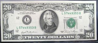 1981 $20 Twenty Dollars Federal Reserve Note - Crisp,  Mylar - San Francisco photo