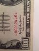 1966 Red Seal Star One Hundred Dollars Small Size Notes photo 3