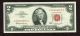 $2 1963 Uncirculated United States Note More Currency 4 Small Size Notes photo 1