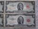 5 Different $2 Red Seal Usn ' S 1953,  A,  B,  C,  & 1963 Series $10 Face Value Small Size Notes photo 3