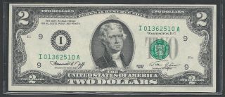 1976 Us $2 Two Dollars,  Federal Reserve Note Minneapolis,  Near - To photo