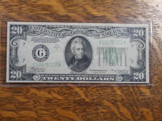 1934 A $20 Federal Reserve Note Chicago photo