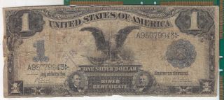 $1 Silver Certificate Large Size Note Speelman & White Series 1899 Black Eagle 1 photo