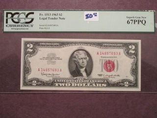 1963 $2 United States Note Gem 67ppq photo
