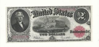 Series 1917 $2 Large Size United States Note Speelman And White Uncirculated photo