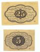 5 & 25 Cent Fractional Currency - Fr - 1281 & Fr 1230 - Choice Au Paper Money: US photo 1